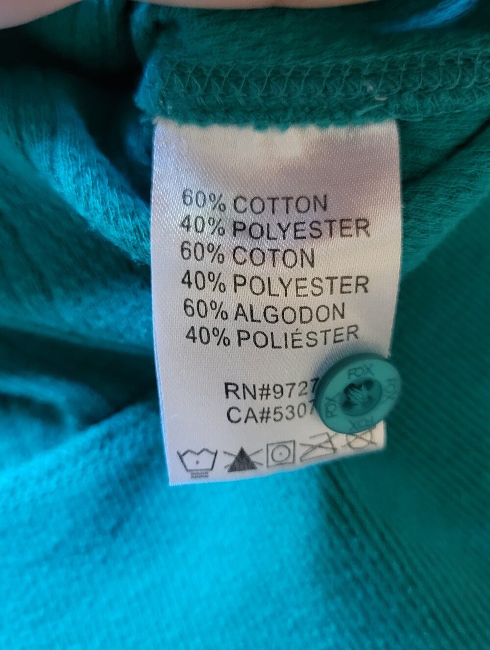 FOX Short Sleeve Knit Henley Shirt Round Neck Teal Women's Small - Picture 6 of 7